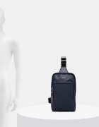 GUESS раница мъжка от имитация на кожа BOSTON тъмносиня HMBOSP P6226