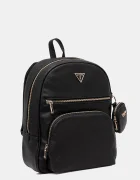 GUESS Раница POWER PLAY дамска в черно голям размер с изчистен дизайн HWBG71 24350