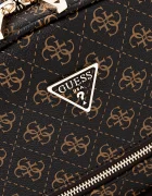 GUESS Раница POWER PLAY дамска в кафяво голям размер с десен HWQG71 24350