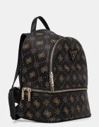 GUESS Раница SILIA дамска в кафяво малък размер с десен TWGP98 90032