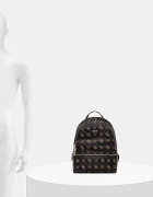 GUESS Раница SILIA дамска в кафяво малък размер с десен TWGP98 90032