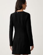 GUESS разкроена рокля CLAUDIE черна с изчистена шарка W6YK16 K4369