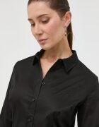GUESS Риза CATE дамска в черно с кройка по тялото класическа яка W2YH41 WAF10