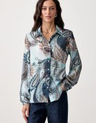 GUESS риза дамска CLOUIS синя с флорален мотив W6YH68 W3212