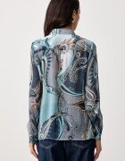 GUESS риза дамска CLOUIS синя с флорален мотив W6YH68 W3212