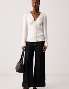 GUESS риза дамска MICHELA бежова с дантелени вложки W6BH42 W4233
