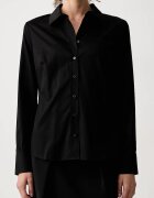 GUESS риза дамска от памук с еластан NEW CATE черна W6YH10 W2752