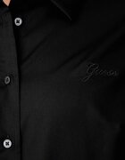 GUESS риза дамска от памук с еластан NEW CATE черна W6YH10 W2752