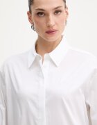 GUESS Риза DANILA дамска в бяло със свободна кройка с класическа яка W6RH57 WAF10
