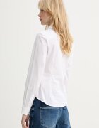 GUESS Риза EMILY дамска в бяло с кройка по тялото с класическа яка W6RH85 W1LU1