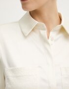 GUESS Риза MARGUERITE дамска в бежово със стандартна кройка с класическа яка W5RH40 WFQC2