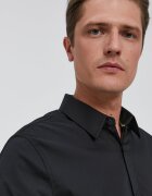 GUESS Риза SUNSET мъжка в черно с кройка по тялото класическа яка M1YH20 W7ZK1