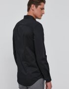 GUESS Риза SUNSET мъжка в черно с кройка по тялото класическа яка M1YH20 W7ZK1