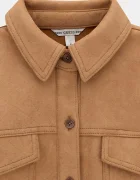 GUESS риза за деца от памук с еластан кафява J6BH04 W3952