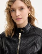 GUESS Рокерско яке CLAUDINE в черно преходен модел W6RL52 WL850