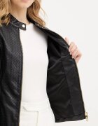 GUESS Рокерско яке CLAUDINE в черно преходен модел W6RL52 WL850