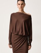 GUESS рокля CAMRYN кафява с изчистена шарка W6BK57 K6423