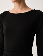GUESS рокля драпирана LUCY черна с изчистена шарка W6BK19 K6104