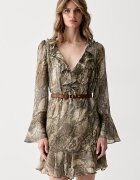 GUESS рокля Emy бежова с животински принт W6YK35 W2959