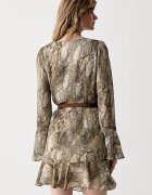 GUESS рокля Emy бежова с животински принт W6YK35 W2959