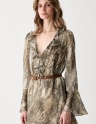 GUESS рокля Emy бежова с животински принт W6YK35 W2959