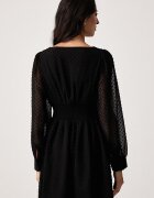 GUESS рокля GINEVRA черна с изчистена шарка W6YK23 W2935
