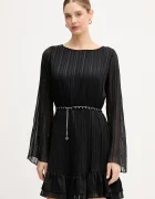 GUESS Рокля ILENIA в черно къса разкроена W6RK37 WJ712