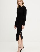 GUESS Рокля PRISCILLA в черно среднодълга с кройка по тялото W6RK01 Z2YJ2