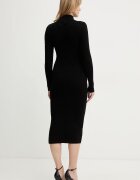 GUESS Рокля PRISCILLA в черно среднодълга с кройка по тялото W6RK01 Z2YJ2