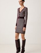 GUESS рокля с добавена вълна AUBREY бордо с монограм W6BK23 Z1422