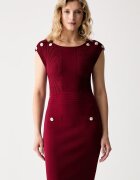 GUESS рокля с вискоза CARMEN бордо W6YK34 Z0969