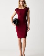 GUESS рокля с вискоза CARMEN бордо W6YK34 Z0969