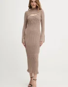 GUESS Рокля SHINJU в бежово дълга с кройка по тялото W5BK91 Z4060