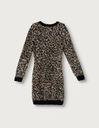 GUESS рокля тип пуловер бежова с леопардова шарка J6BK04 Z1293