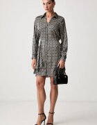 GUESS рокля тип риза ALYA черна с монограм W4YK35 WF1T2