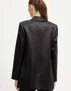 GUESS Сако JEMMA в черно с двуредно закопчаване с десен W5BN83 WH9B0