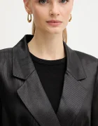 GUESS Сако JEMMA в черно с двуредно закопчаване с десен W5BN83 WH9B0