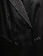 GUESS Сако JEMMA в черно с двуредно закопчаване с десен W5BN83 WH9B0