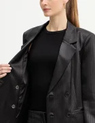 GUESS Сако JEMMA в черно с двуредно закопчаване с десен W5BN83 WH9B0