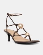 GUESS сандали с тънък ток AYSEE кафяви FLTAYS ELE03