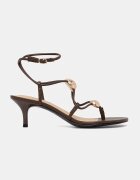GUESS сандали с тънък ток AYSEE кафяви FLTAYS ELE03