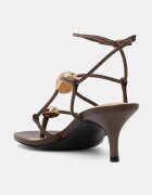 GUESS сандали с тънък ток AYSEE кафяви FLTAYS ELE03