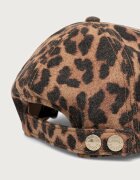 GUESS шапка с козирка дамска от вълнена материя кафява AW5641 WOL01