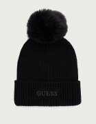 GUESS шапка с помпон дамска AMORETTE черна AW5650 WOL01