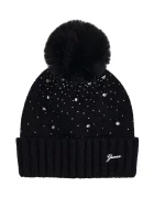 GUESS шапка с помпон за деца черна J6BZ37 K5991