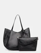 GUESS шопинг чанта дамска от имитация на кожа AMORETTE черна HWBG78 98240