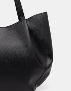 GUESS шопинг чанта дамска от имитация на кожа AMORETTE черна HWBG78 98240