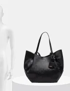 GUESS шопинг чанта дамска от имитация на кожа AMORETTE черна HWBG78 98240