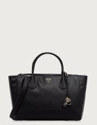 GUESS шопинг чанта дамска от имитация на кожа MARISSA черна HWBG23 33240