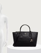 GUESS шопинг чанта дамска от имитация на кожа MARISSA черна HWBG23 33240